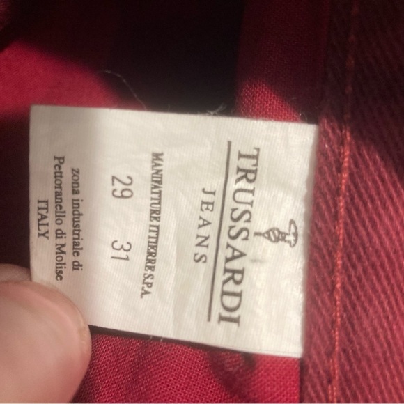 TRUSSARDI JEANS Sz 29 x 31 High  Rise Tapered Legs Made in Italy New - Picture 8 of 13